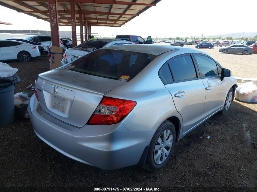 2012 Honda Civic Lx VIN: 2HGFB2F50CH301761 Lot: 39791475