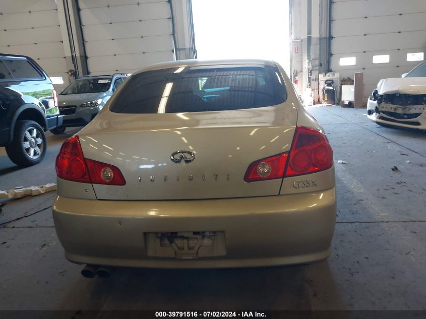 2005 Infiniti G35X VIN: JNKCV51F85M304738 Lot: 39791516