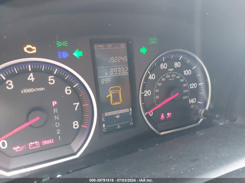 2009 Honda Cr-V Exl VIN: JHLRE48719C003179 Lot: 39791519