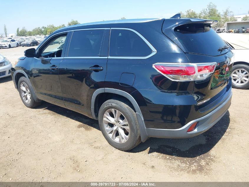 2015 Toyota Highlander Xle V6 VIN: 5TDJKRFH7FS216840 Lot: 39791723