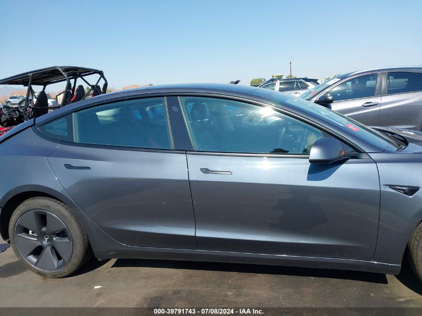 2021 Tesla Model 3 Standard Range Plus Rear-Wheel Drive VIN: 5YJ3E1EA6MF939361 Lot: 39791743