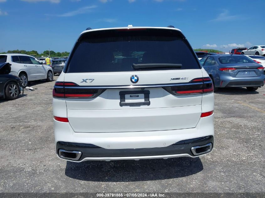 2023 BMW X7 xDrive40I VIN: 5UX23EM02P9P22498 Lot: 39791885