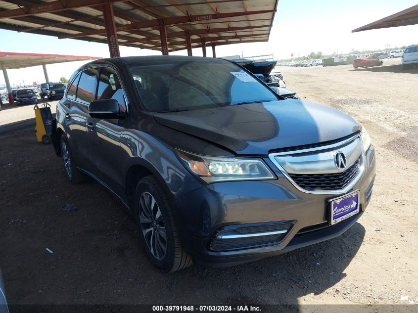 2014 Acura Mdx Technology VIN: 05FRYD4H41EB00817 Lot: 39791948