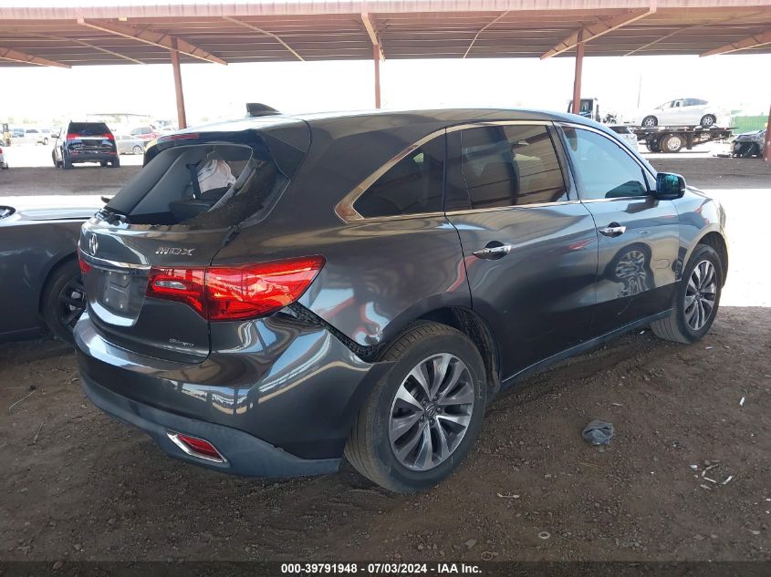 2014 Acura Mdx Technology VIN: 05FRYD4H41EB00817 Lot: 39791948