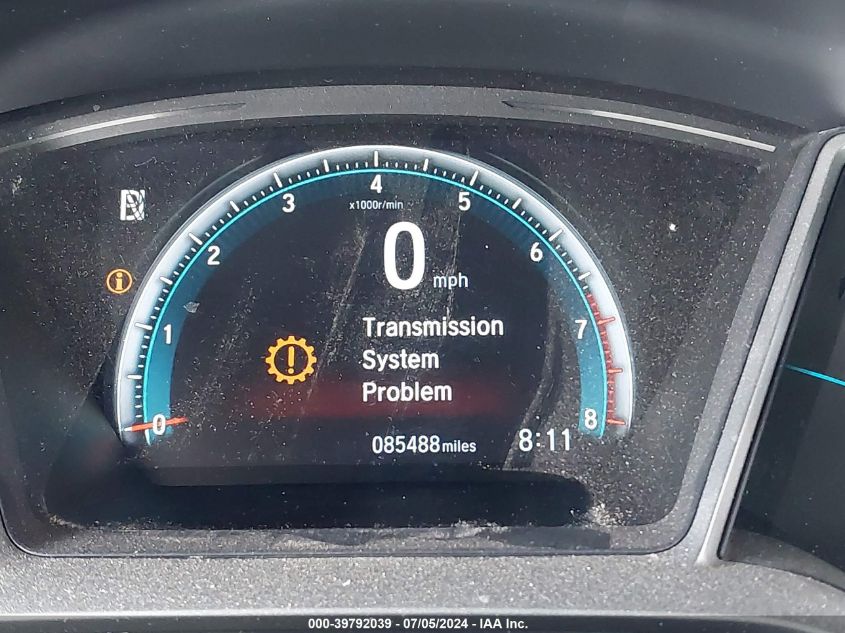 2018 Honda Civic Ex VIN: 19XFC2F74JE031391 Lot: 39792039