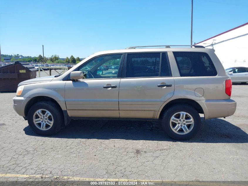 2003 Honda Pilot Ex-L VIN: 2HKYF18503H571423 Lot: 39792103