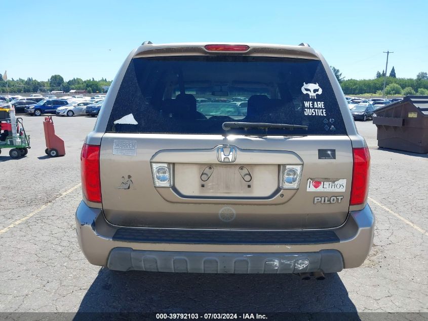 2003 Honda Pilot Ex-L VIN: 2HKYF18503H571423 Lot: 39792103