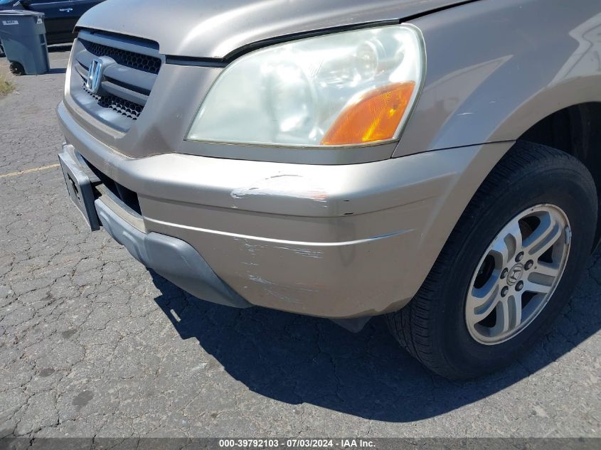 2003 Honda Pilot Ex-L VIN: 2HKYF18503H571423 Lot: 39792103