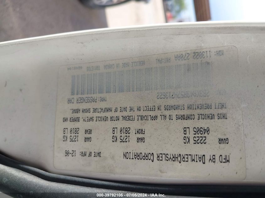 2007 Dodge Charger Se/Sxt VIN: 2B3KA43R57H713622 Lot: 39792105