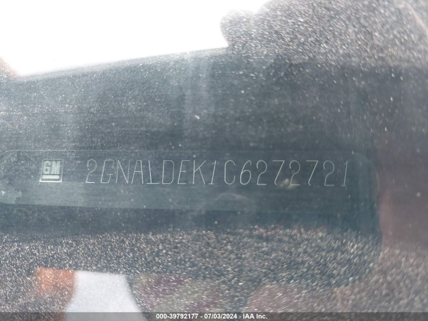 2012 Chevrolet Equinox 1Lt VIN: 2GNALDEK1C6272721 Lot: 39792177
