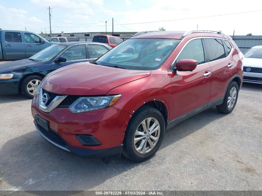 2016 Nissan Rogue S/Sl/Sv VIN: 5N1AT2MT5GC745262 Lot: 39792229