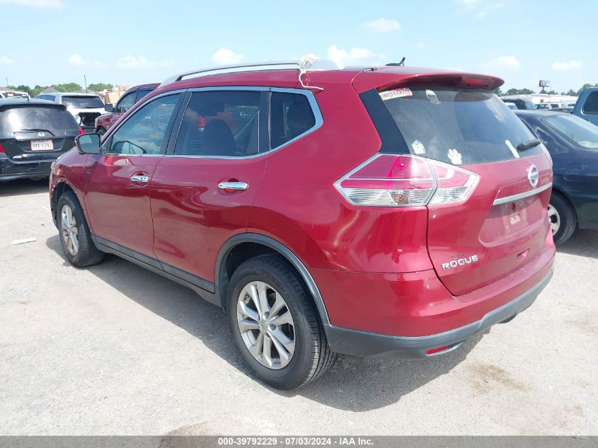 2016 Nissan Rogue S/Sl/Sv VIN: 5N1AT2MT5GC745262 Lot: 39792229