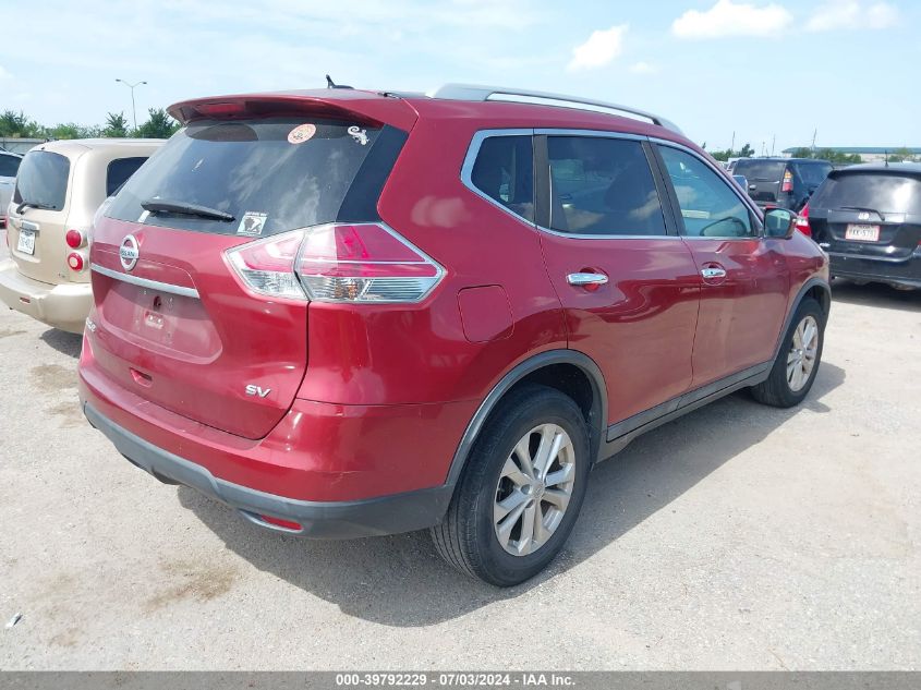 2016 Nissan Rogue S/Sl/Sv VIN: 5N1AT2MT5GC745262 Lot: 39792229