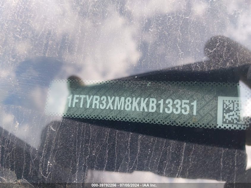2019 Ford Transit-250 VIN: 1FTYR3XM8KKB13351 Lot: 39792256