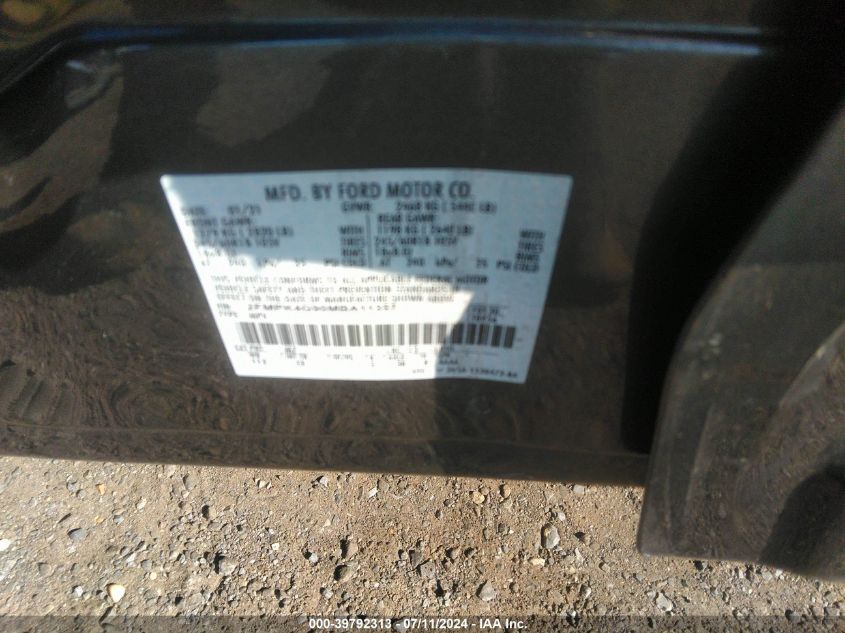 2021 Ford Edge Se VIN: 2FMPK4G90MBA11357 Lot: 39792313