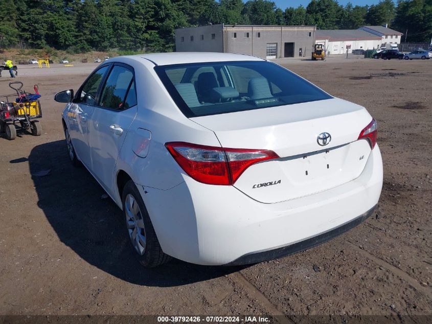 2016 Toyota Corolla Le VIN: 2T1BURHE3GC535759 Lot: 39792426