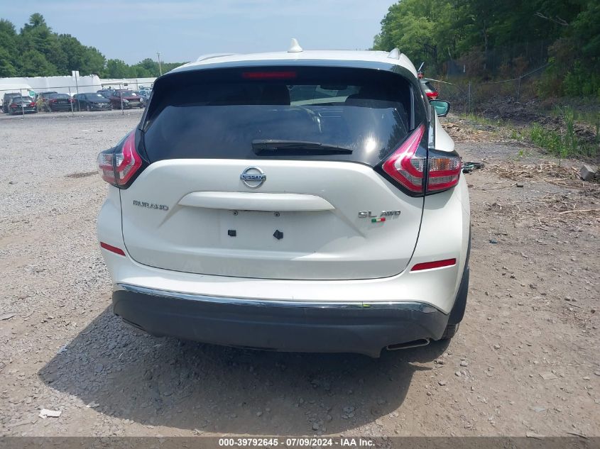 2017 Nissan Murano Sl VIN: 5N1AZ2MH1HN118915 Lot: 39792645