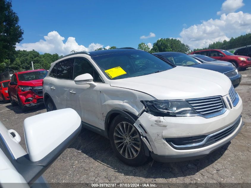 2017 Lincoln Mkx Select VIN: 2LMPJ6KR8HBL21868 Lot: 39792787