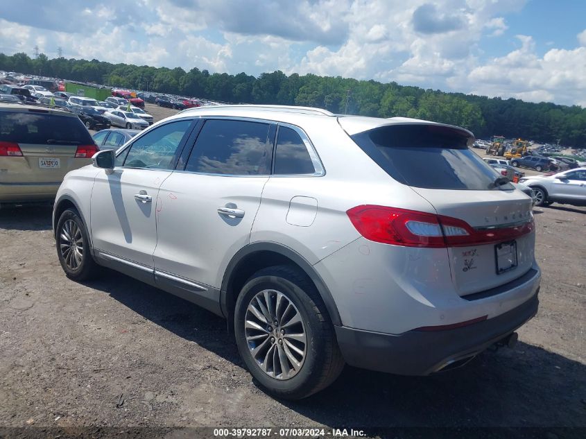 2017 Lincoln Mkx Select VIN: 2LMPJ6KR8HBL21868 Lot: 39792787