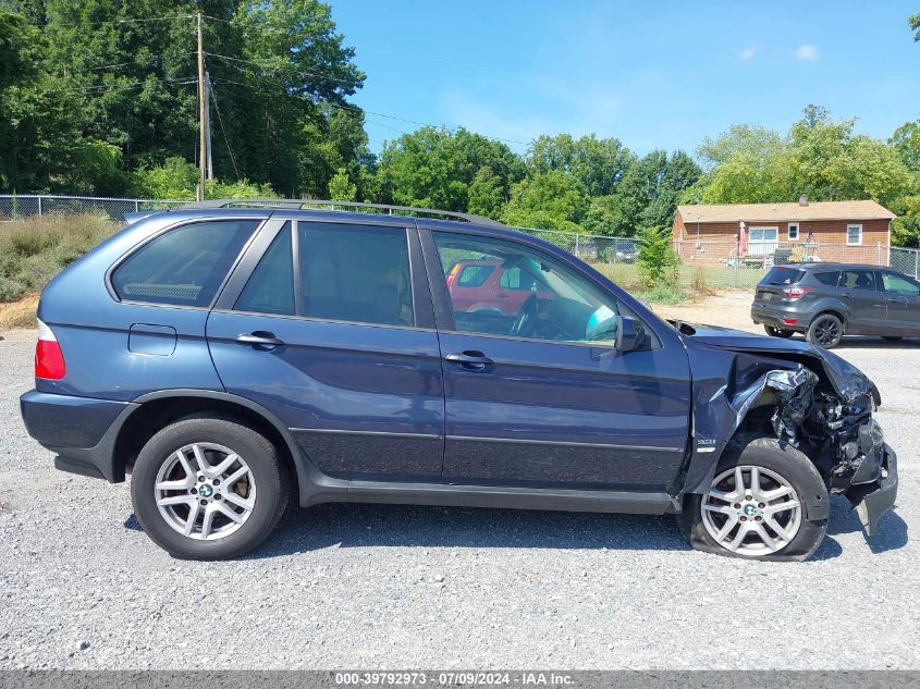 2005 BMW X5 3.0I VIN: 5UXFA13555LY00429 Lot: 39792973