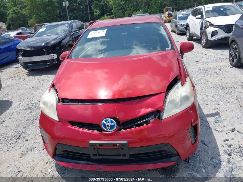 2012 Toyota Prius Two VIN: JTDKN3DU0C1561287 Lot: 39793000