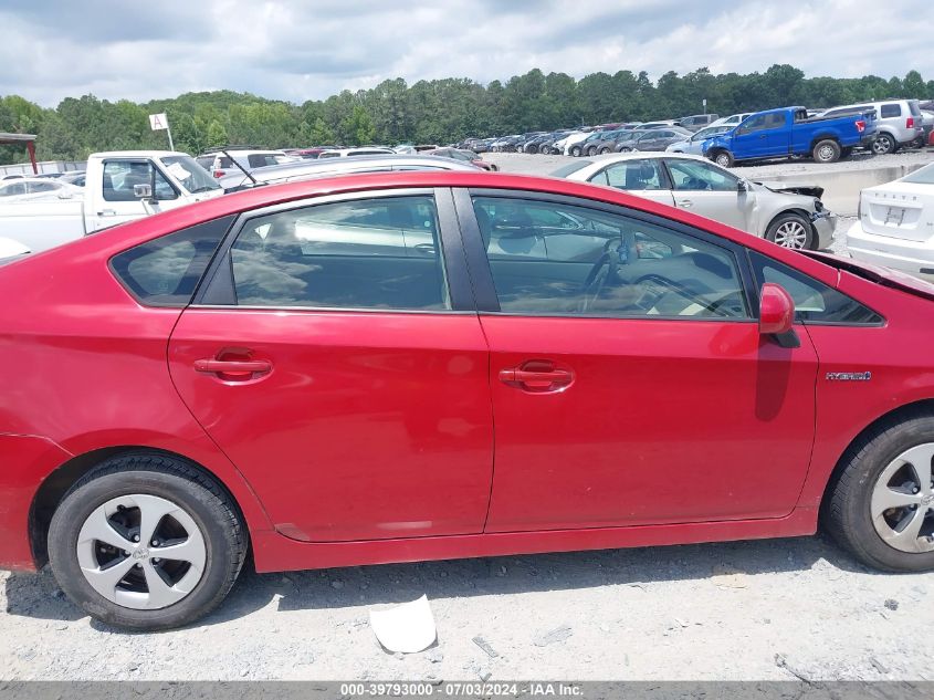 2012 Toyota Prius Two VIN: JTDKN3DU0C1561287 Lot: 39793000