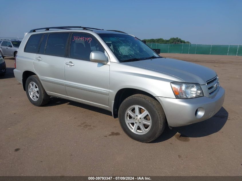 2006 Toyota Highlander V6 VIN: JTEGP21A360096854 Lot: 39793347