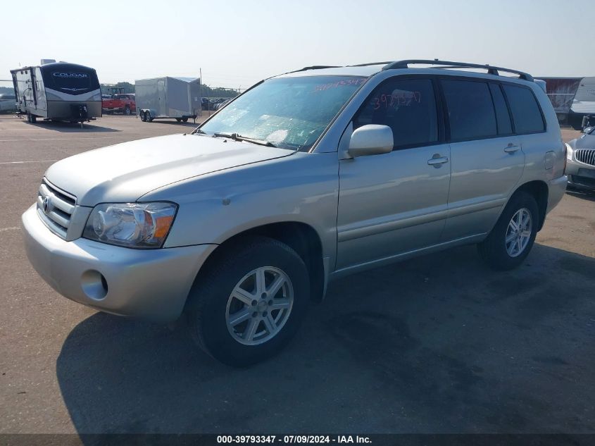 2006 Toyota Highlander V6 VIN: JTEGP21A360096854 Lot: 39793347