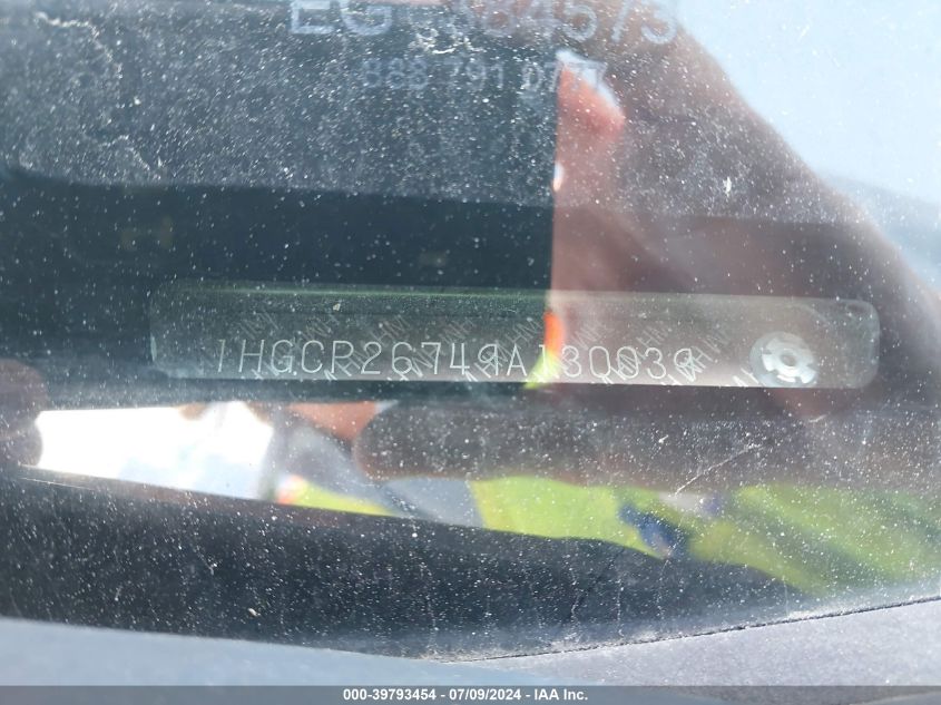 2009 Honda Accord 2.4 Ex VIN: 1HGCP26749A130039 Lot: 39793454