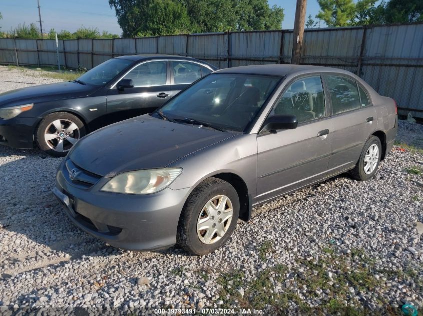 1HGES16325L004999 | 2005 HONDA CIVIC