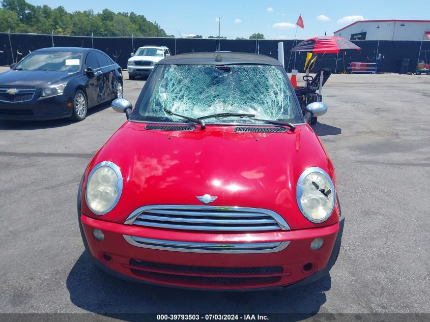 2005 Mini Cooper VIN: WMWRF33425TG11921 Lot: 39793503