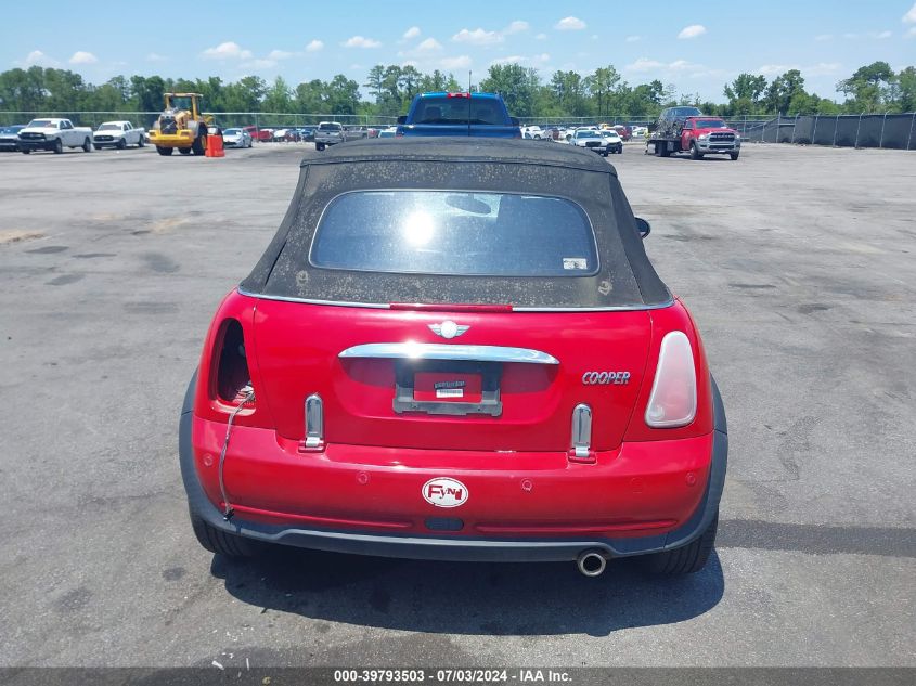 2005 Mini Cooper VIN: WMWRF33425TG11921 Lot: 39793503