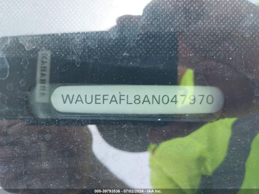 2010 Audi A4 2.0T Premium VIN: WAUEFAFL8AN047970 Lot: 39793536