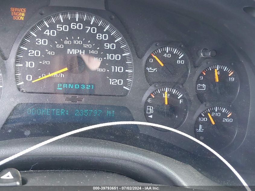 2002 Chevrolet Trailblazer Ltz VIN: 1GNDT13S922265199 Lot: 39793651