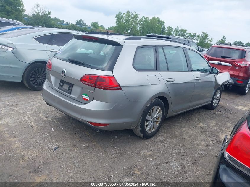 2016 Volkswagen Golf Sportwagen Tsi S 4-Door VIN: 3VWC17AU3GM502932 Lot: 39793659