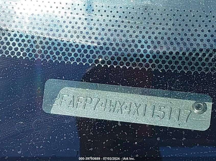 2004 Ford Crown Victoria Lx VIN: 2FAFP74WX4X115117 Lot: 42810045