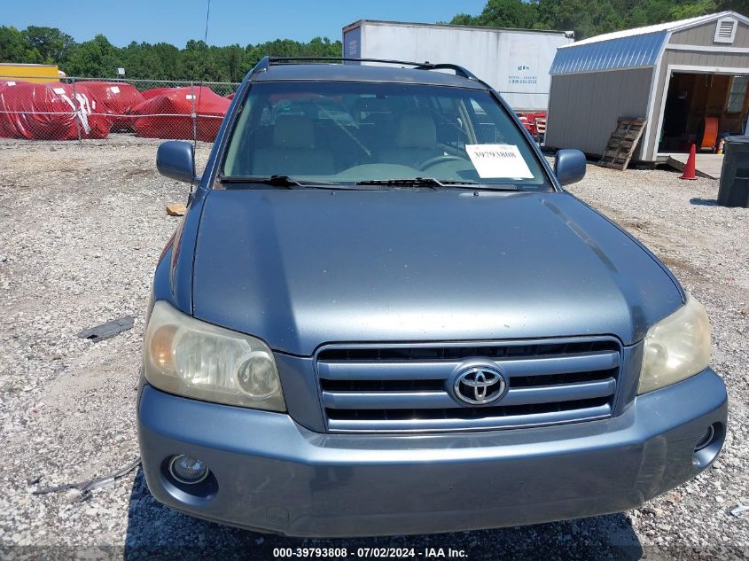 2006 Toyota Highlander VIN: JTEDD21A160146307 Lot: 39793808