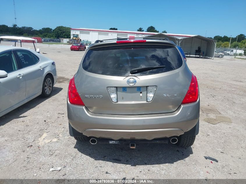 2004 Nissan Murano Sl/Se VIN: JN8AZ08W14W327193 Lot: 39793836