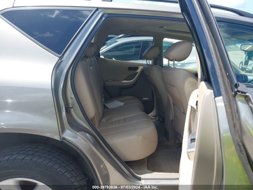 2004 Nissan Murano Sl/Se VIN: JN8AZ08W14W327193 Lot: 39793836