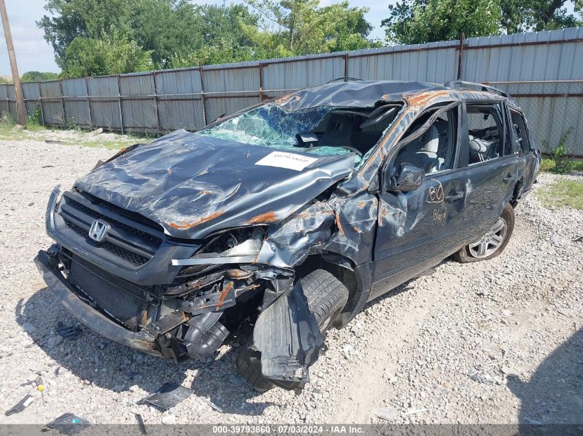 2005 Honda Pilot Ex VIN: 2HKYF18465H510300 Lot: 39793860