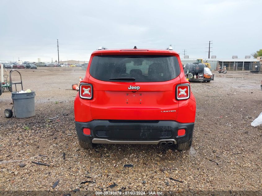 2016 Jeep Renegade Limited VIN: ZACCJADT1GPC58617 Lot: 39793878