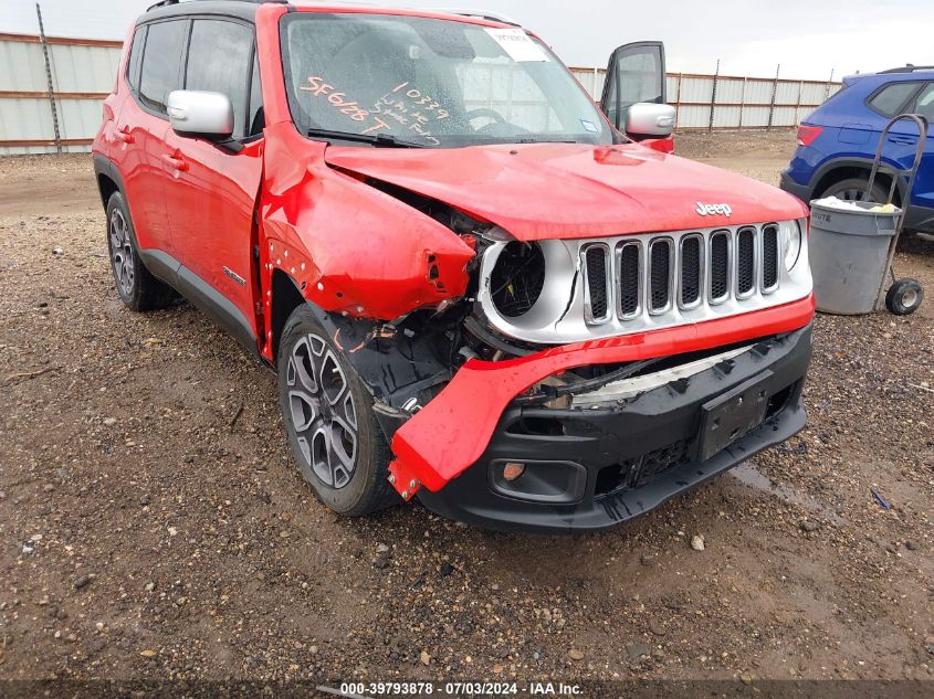 2016 Jeep Renegade Limited VIN: ZACCJADT1GPC58617 Lot: 39793878