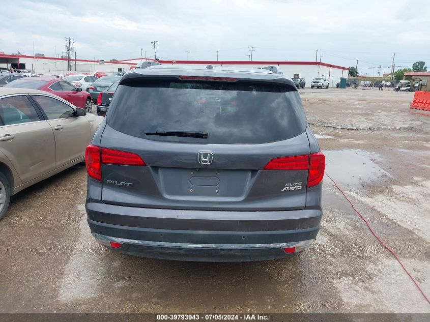 2016 Honda Pilot Elite VIN: 5FNYF6H08GB053100 Lot: 39793943