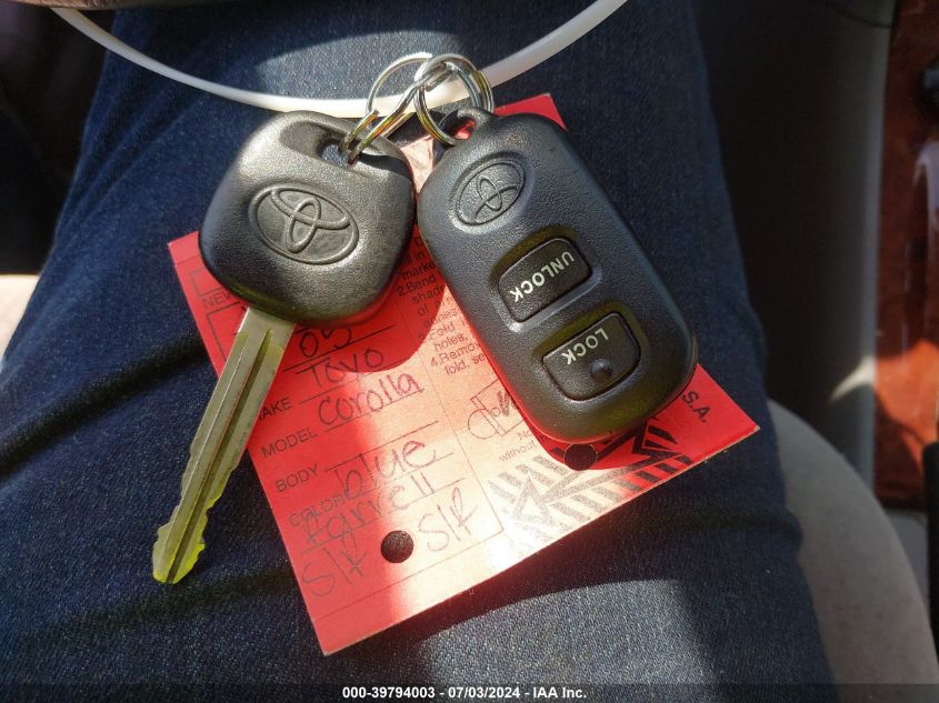 2005 Toyota Corolla Le VIN: 2T1BR32E15C432151 Lot: 39794003