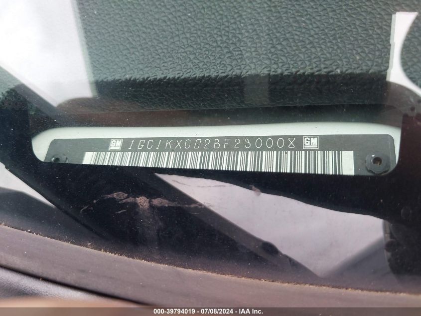 2011 Chevrolet Silverado 2500Hd Lt VIN: 1GC1KXCG2BF230008 Lot: 39794019
