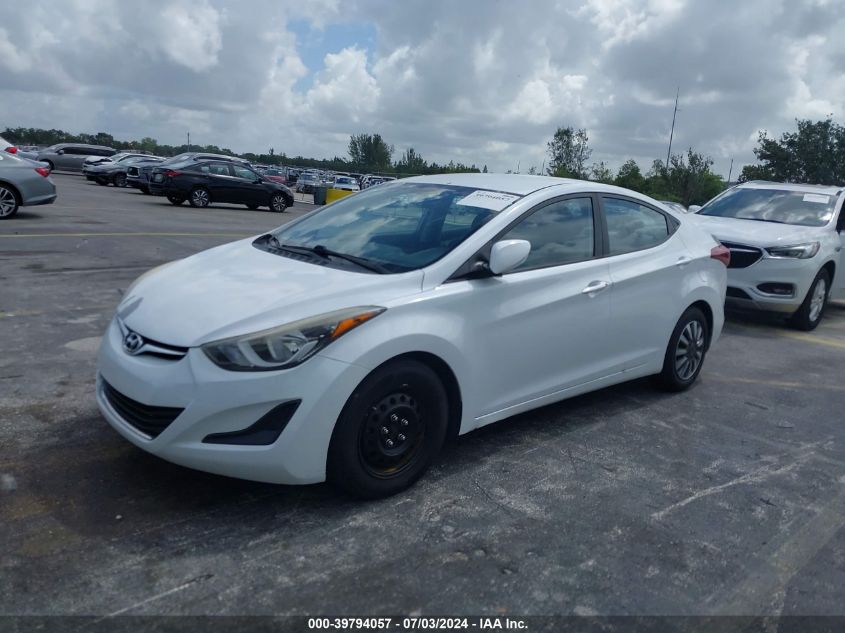 5NPDH4AE8GH776174 | 2016 HYUNDAI ELANTRA