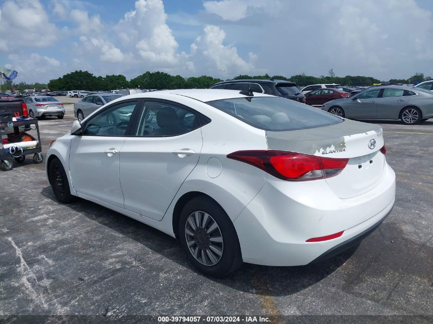 5NPDH4AE8GH776174 | 2016 HYUNDAI ELANTRA