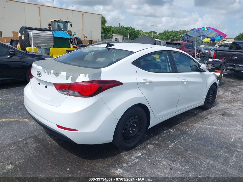 5NPDH4AE8GH776174 | 2016 HYUNDAI ELANTRA