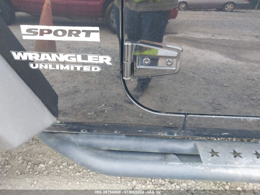 2016 Jeep Wrangler Unlimited Sport VIN: 1C4BJWDG8GL154898 Lot: 39794069