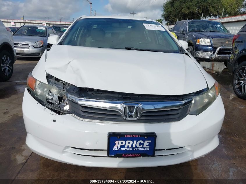 2012 Honda Civic Lx VIN: 2HGFB2F51CH594134 Lot: 39794094